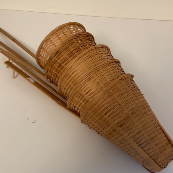 Bamboo/Wicker Cone Baskets - Picture 7 of 10